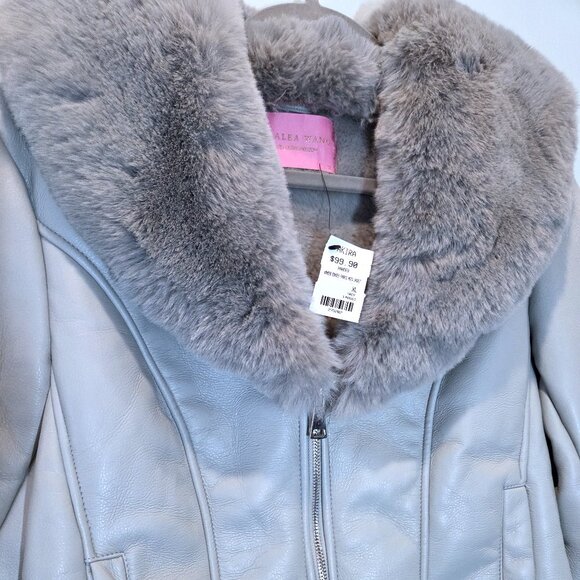 NWT Azalea Wang Faux Leather & Faux Fur Moto Jacket Size XL - Picture 2 of 5